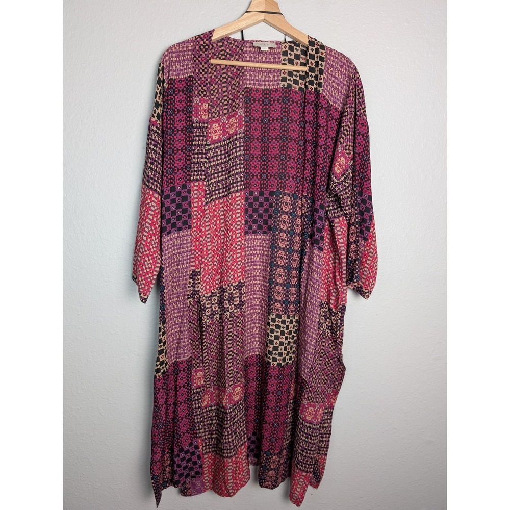 NWOT LOFT Outlet Dress Women S Knee‎ Length Trapeze Swing 3/4 Sleeve Patchwork